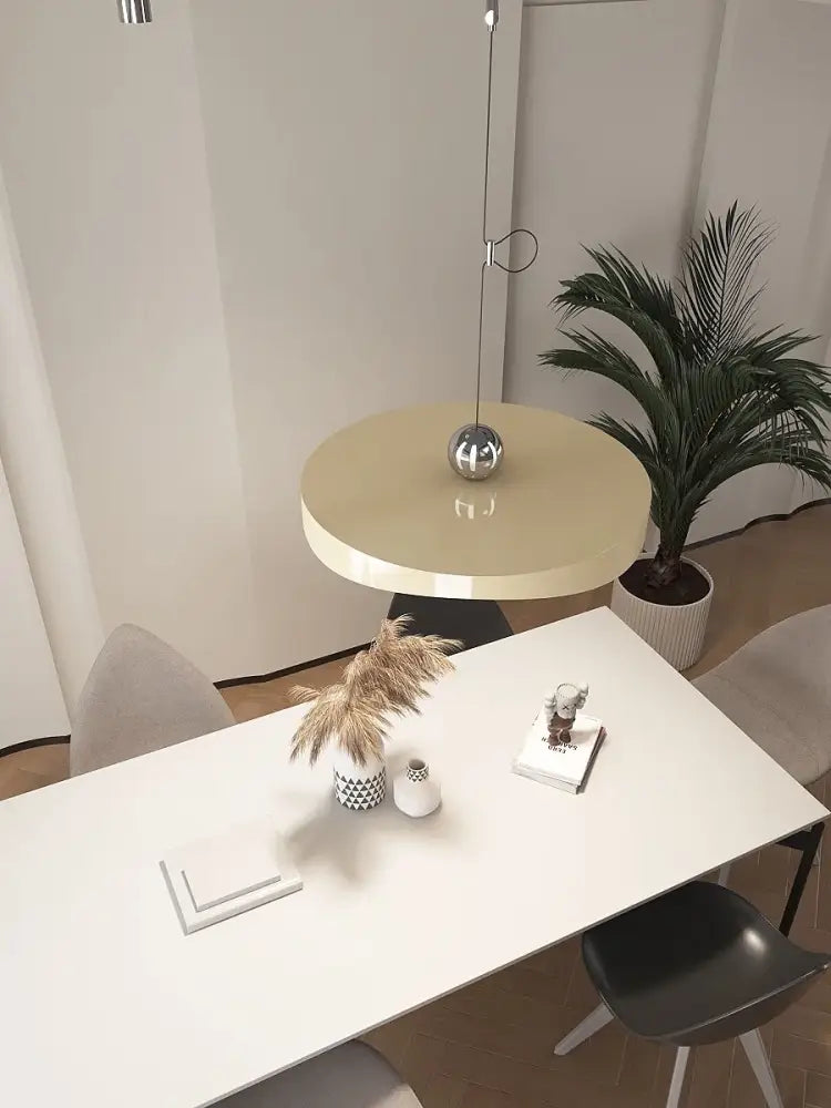 Modern green curved pendant light chandelier – dining room metallic arm