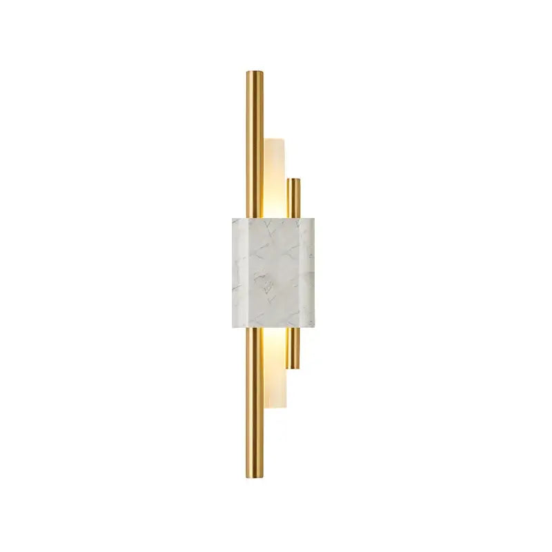 Modern green marble and gold light luxury wall lamp living room