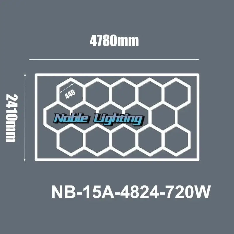 Modern hexagon led ceiling light white & gray garage fixture