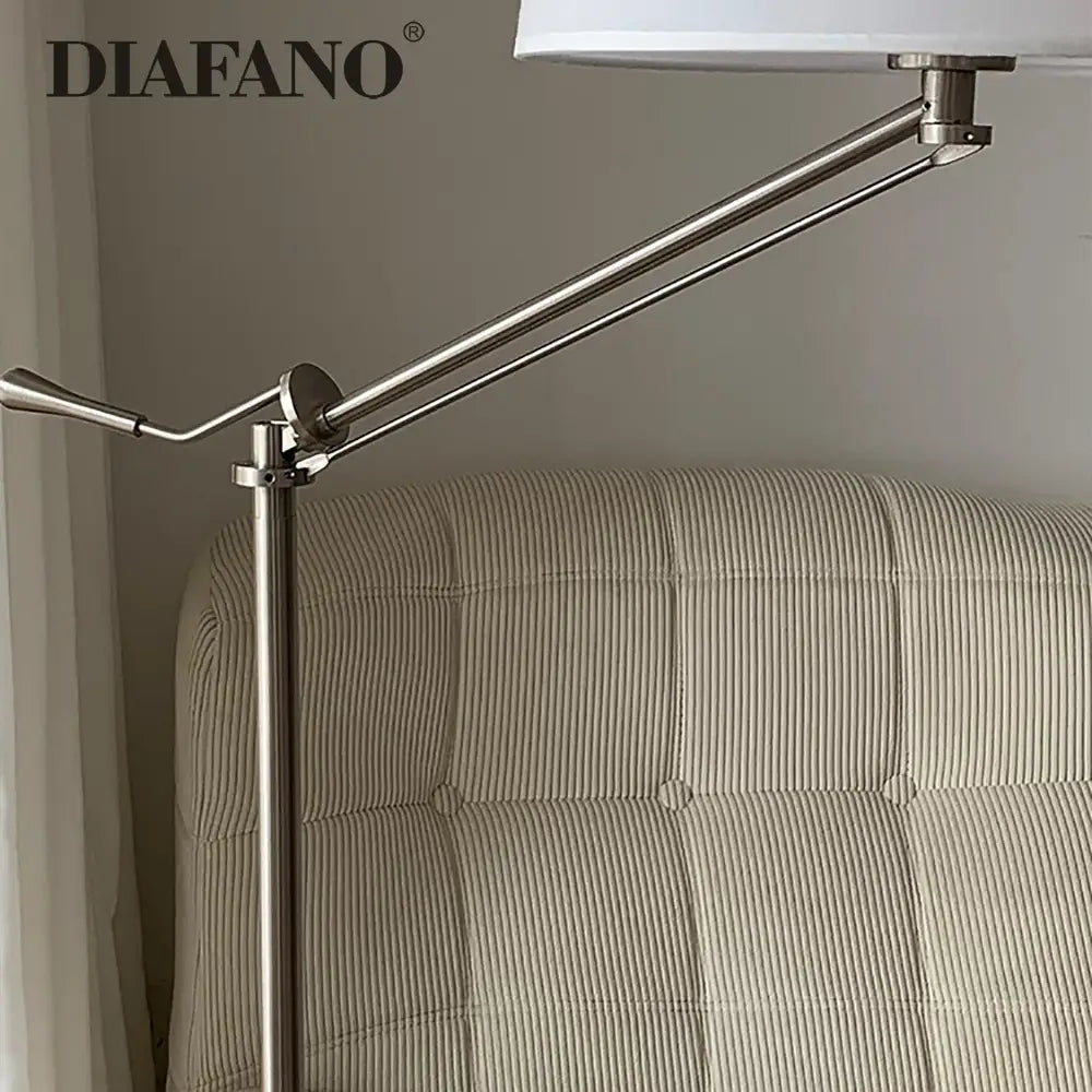 Modern industrial metallic led floor lamp for living room