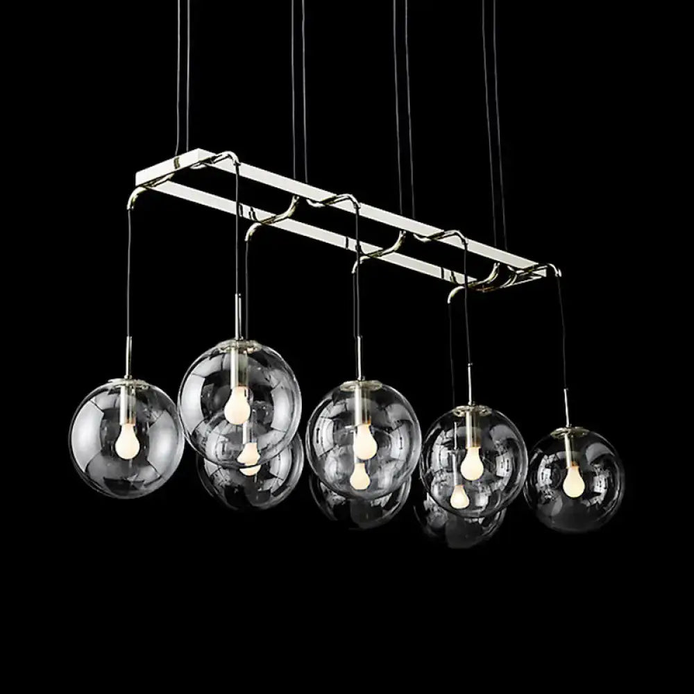 Modern industrial smoke glass island lighting kitchen pendant fixture