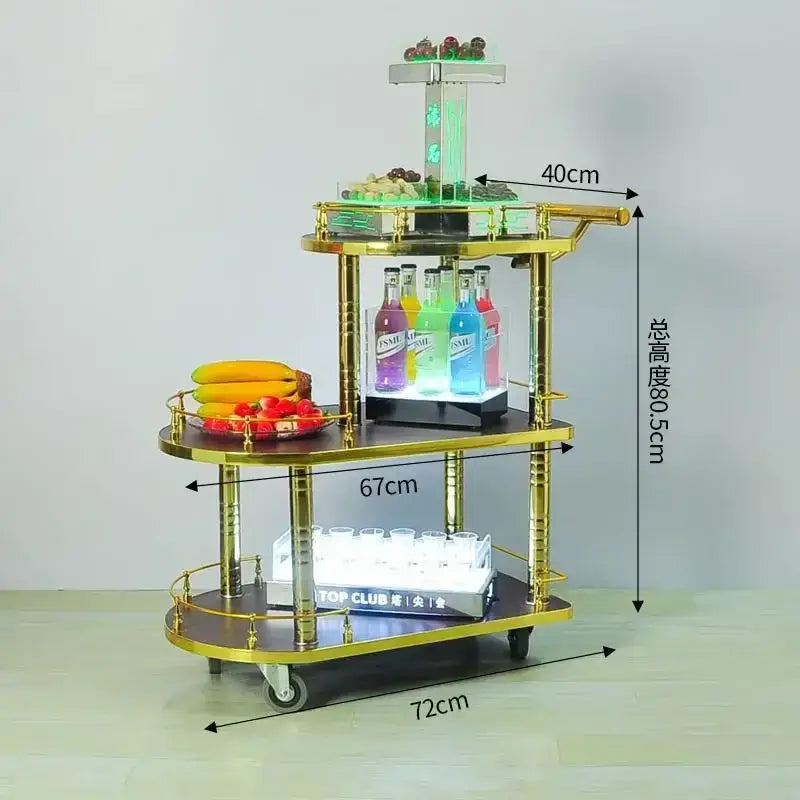 Modern led beauty salon trolley – salon storage cart