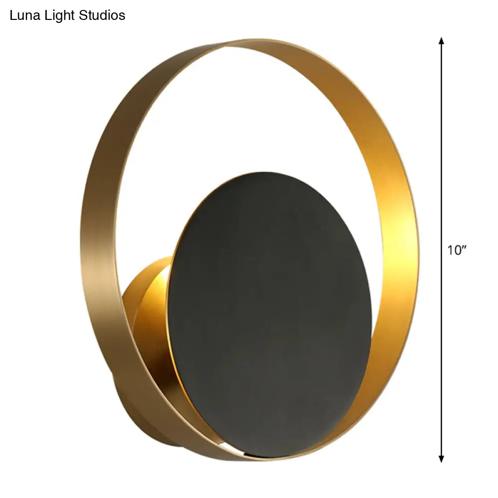 DecorBites™ Modern LED Brass Wall Sconce Light for Bedroom - Loop Metallic Wall Lighting Idea