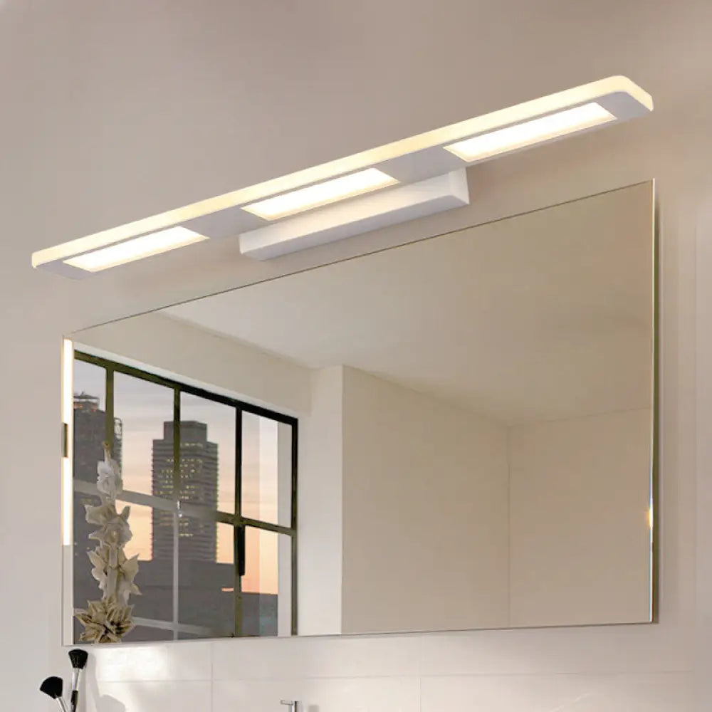 DecorBites™ Modern LED Rectangular Acrylic Vanity Wall Light - White/Warm Light