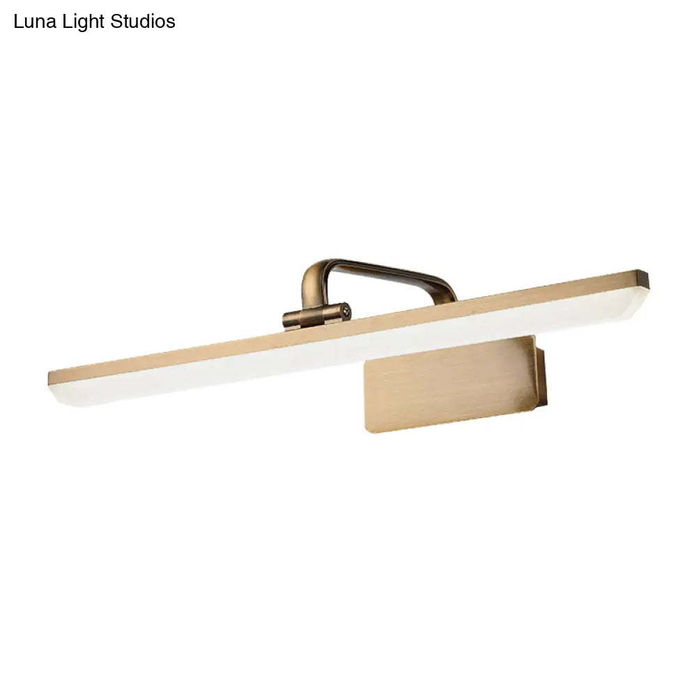 DecorBites™ Modern LED Vanity Sconce Light with Brass Accents - Streamlined Wall Lighting