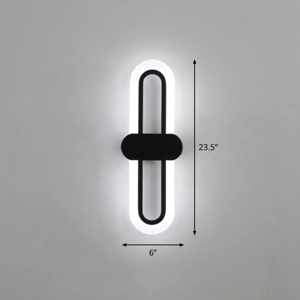 DecorBites™ Modern LED Wall Sconce Light Fixture - Acrylic, Black
