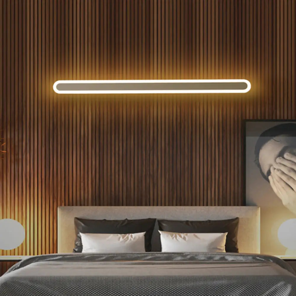 DecorBites™ Modern LED Wall Sconce - White Elongated Acrylic Light - Warm/White Lighting