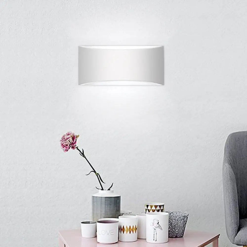 DecorBites™ Modern LED White Wall Lamp with Warm/White Lighting - Metallic Rectangle Wall Washer Light