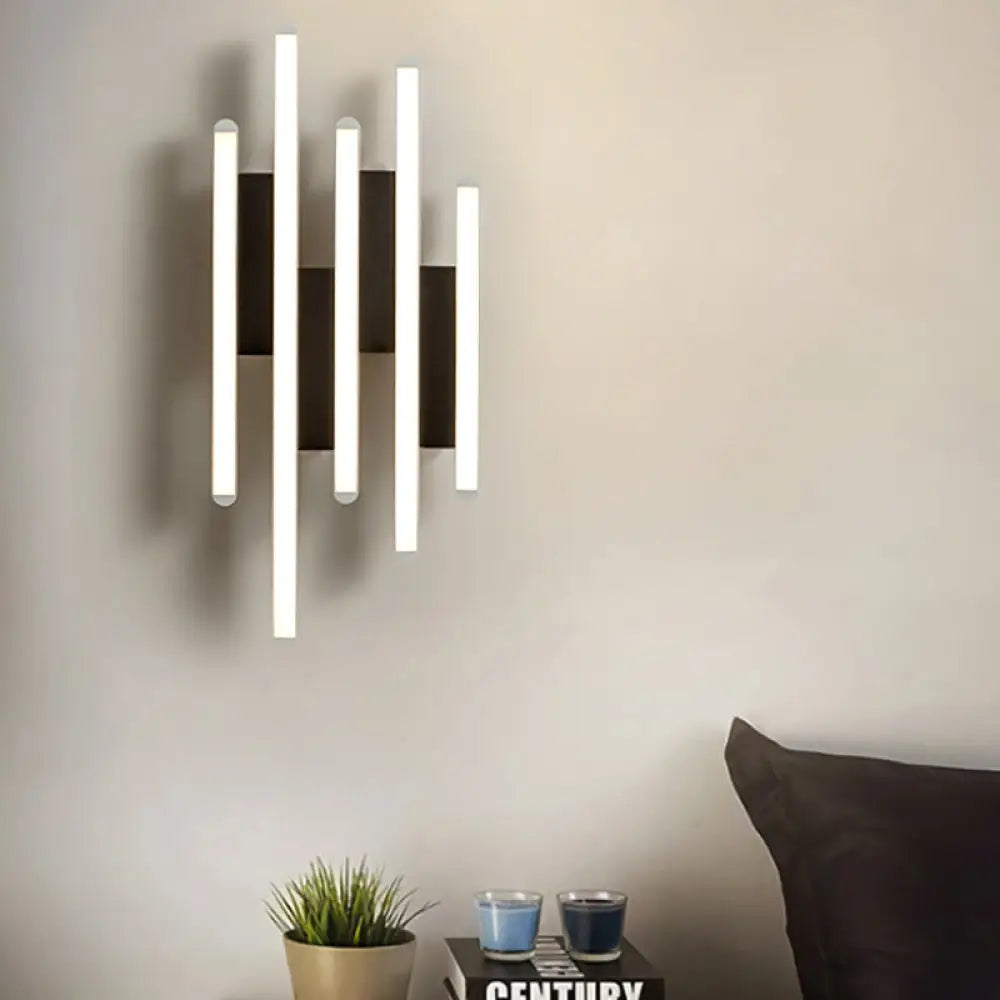 DecorBites™ Modern Linear LED Wall Sconce in Acrylic White - Wall Mounted Bedside Light in Warm/White Light, 12.5"/16.5"/20.5" H