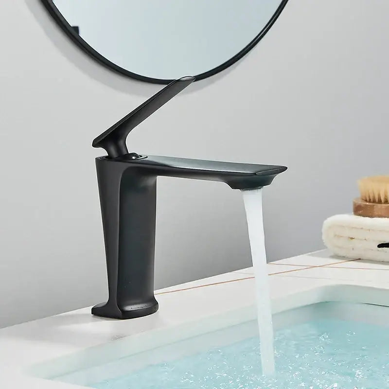 Modern matte black basin mixer bathroom vanity tap