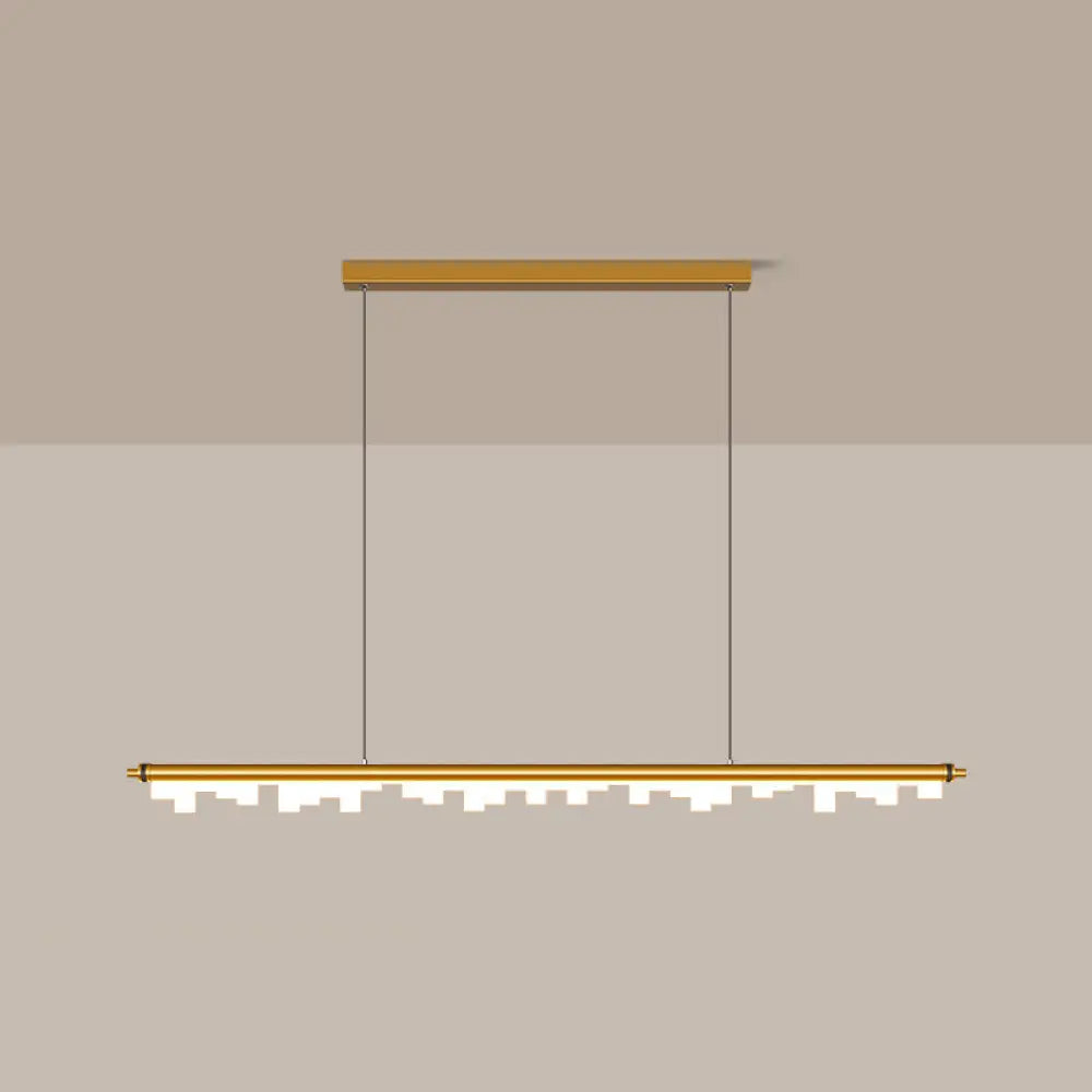 DecorBites™ Modern Matte Metal Island LED Ceiling Light with Simple Acrylic Shade