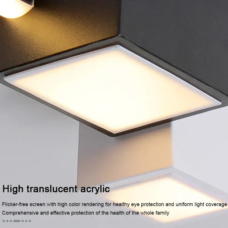 Modern minimalist black & white led ceiling light bedroom