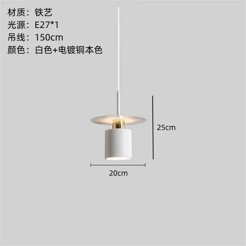 Modern minimalist black & white led pendant lights kitchen lighting