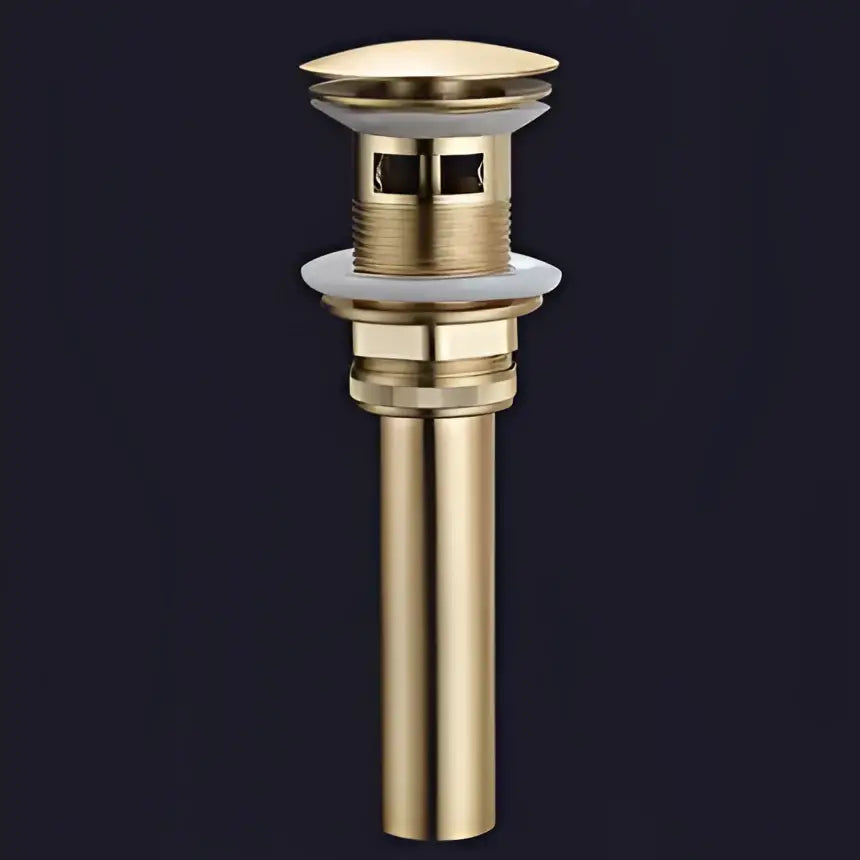 Modern minimalist brushed gold brass widespread bathroom faucet