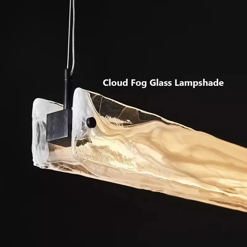 Modern minimalist cloud fog glass pendant light dining room