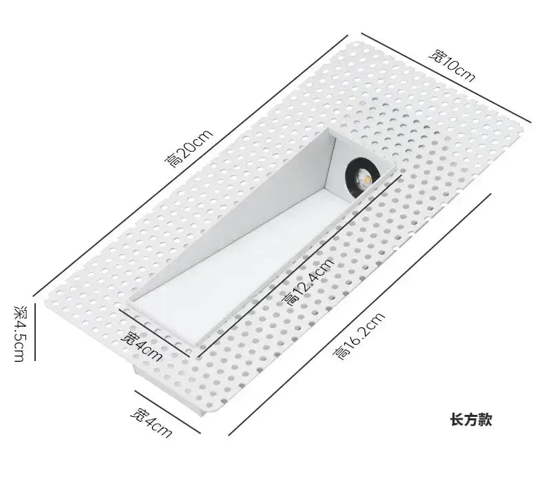 Modern minimalist concrete led underground lamp garden stairway light