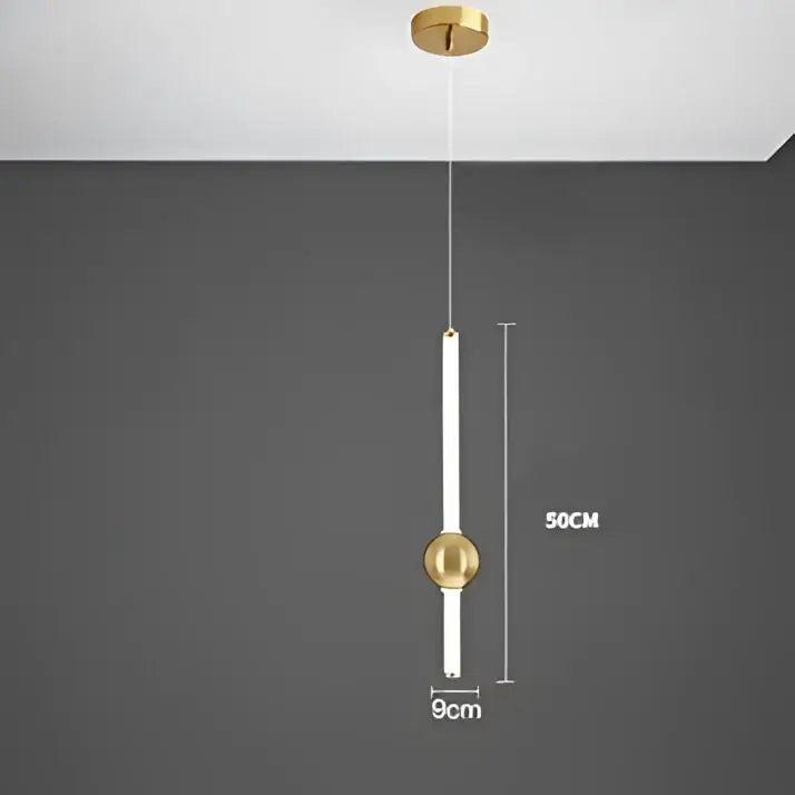 Modern minimalist glass rod pendant light for living room