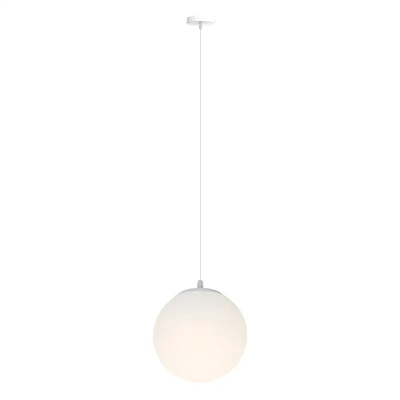 Modern minimalist white frosted acrylic ball pendant light dining room