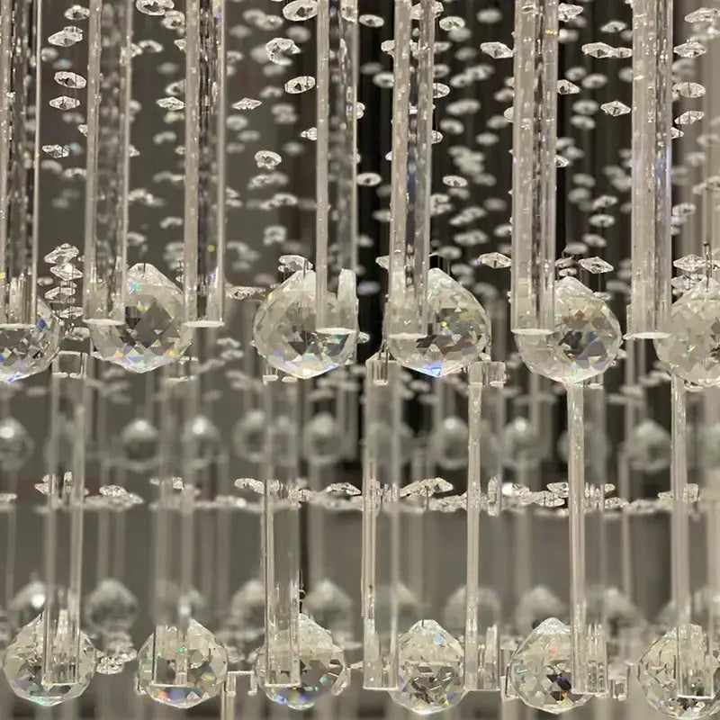 Modern multi tier crystal ceiling chandelier living room light