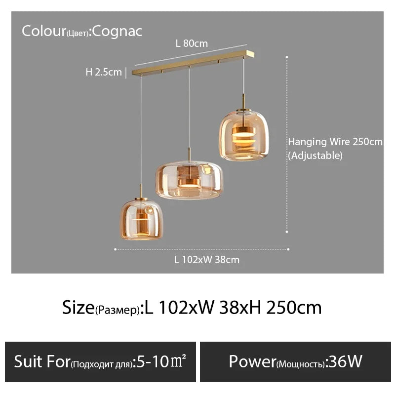 DecorBites™ Modern Nordic Glass Pendant Lamp