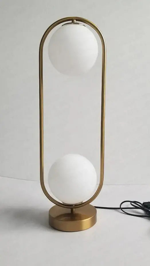 Modern nordic golden body glass led desk lamp bedroom art deco light