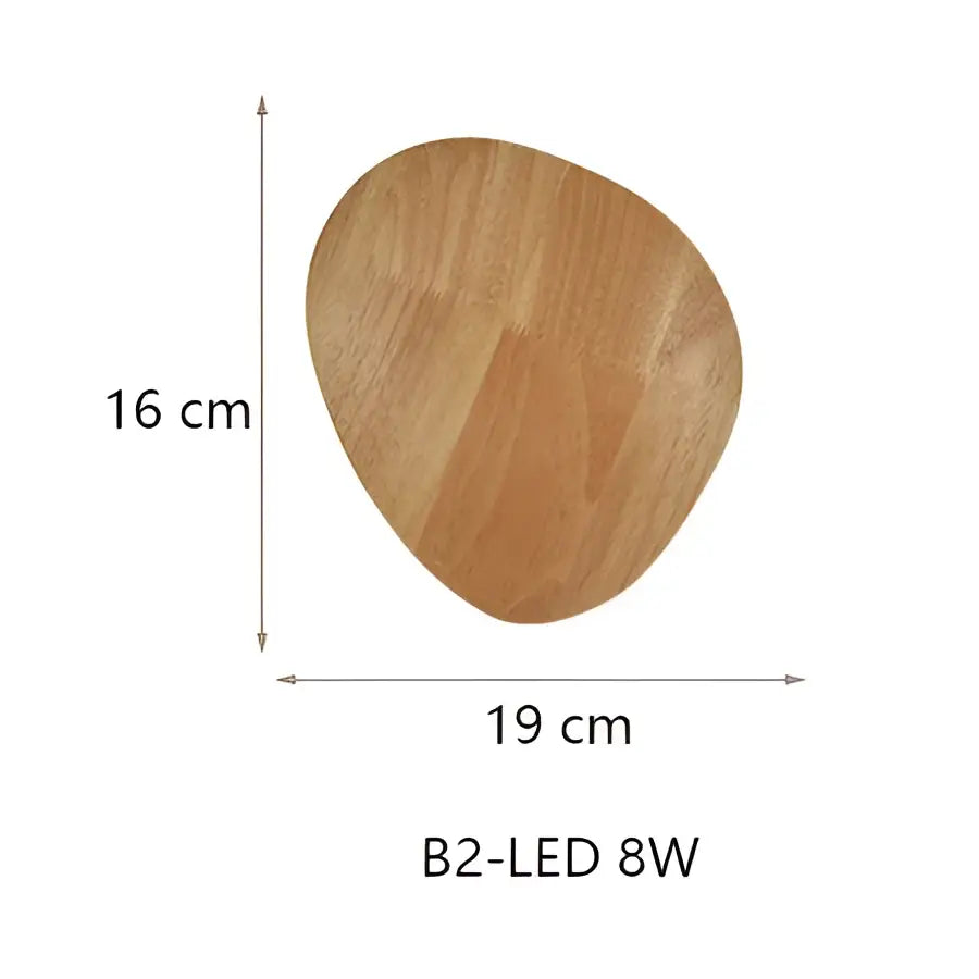 Modern nordic round eclipse wooden wall lamp for bedroom bedroom