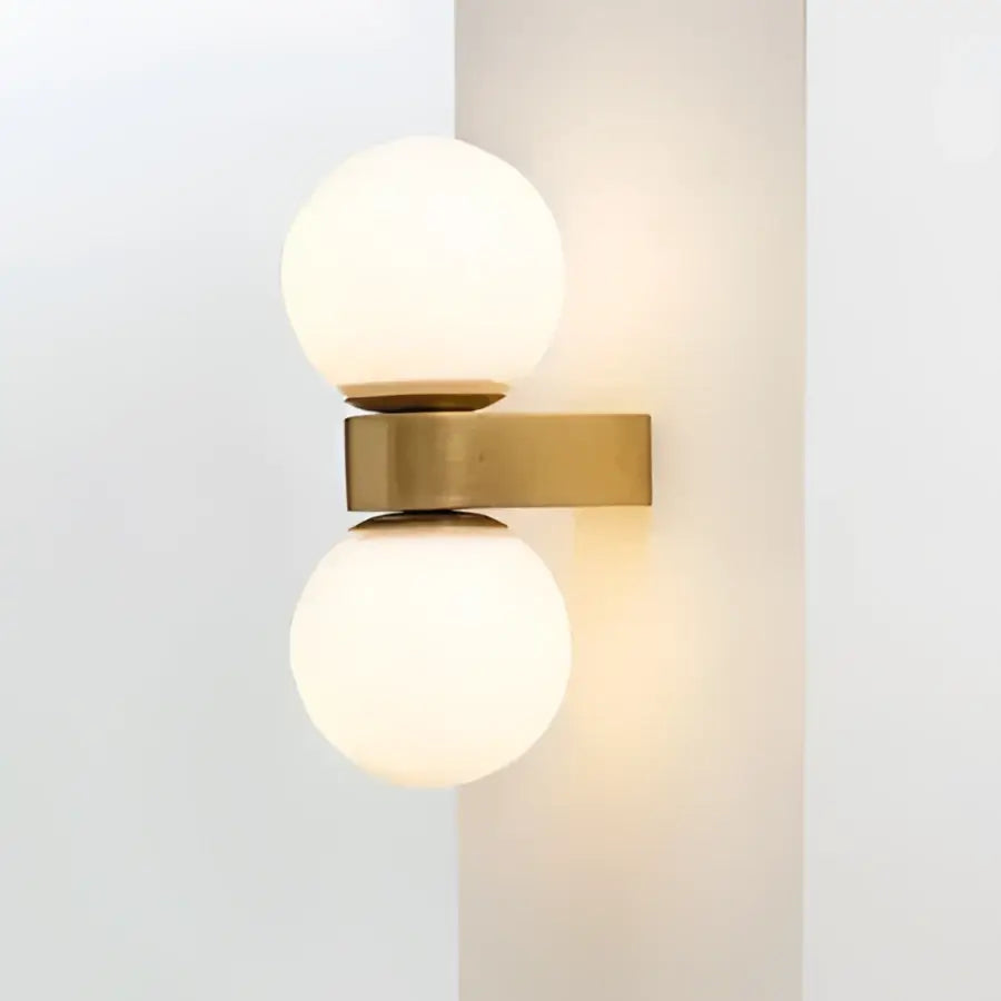 Modern pink & orange glass ball led wall lamp bedroom sconce