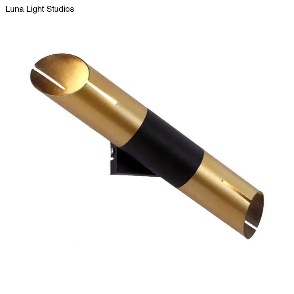 DecorBites™ Modern Rotatable Cylinder Wall Sconce with Integrated LED Golden Lighting