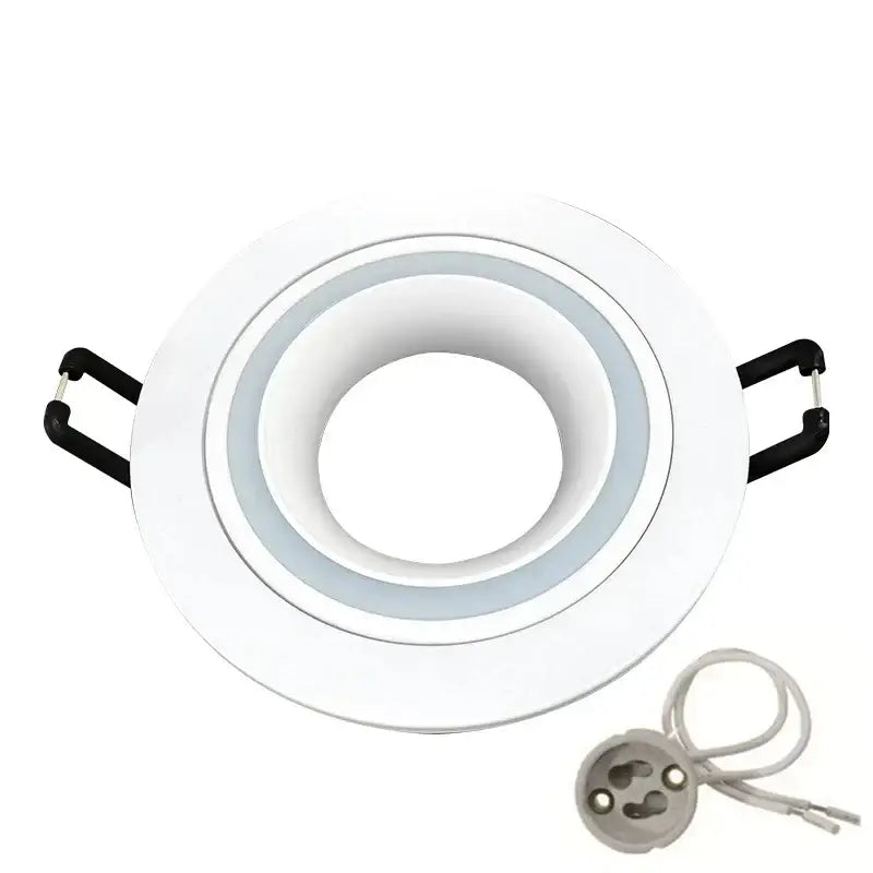 Modern silver & chrome square ceiling downlight frame living room