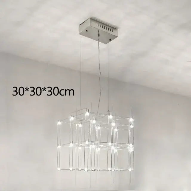 Modern silver cosmos chandelier for dining room