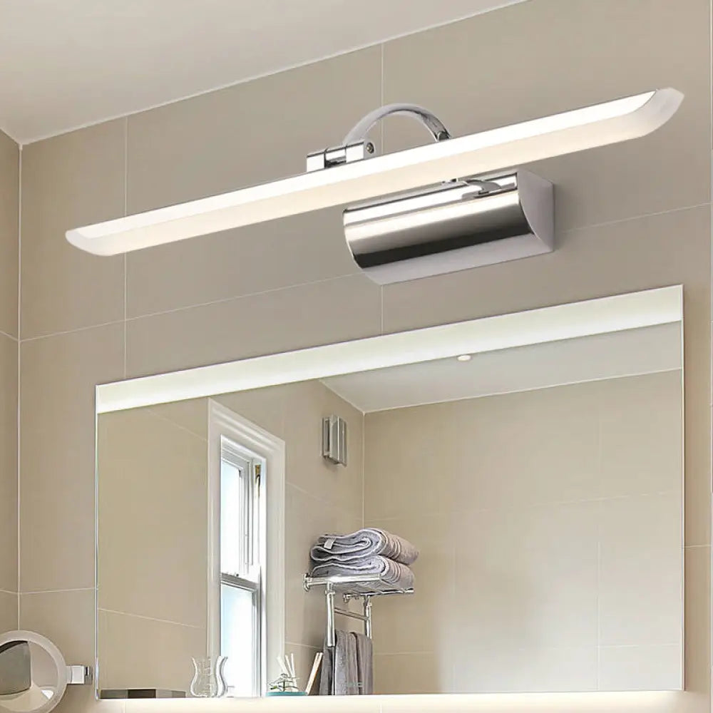 DecorBites™ Modern Stainless Steel Bathroom LED Wall Vanity Light - Chrome Finish