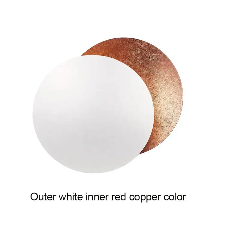 Modern textured eclipse round wall lamp for bedroom moon sconce