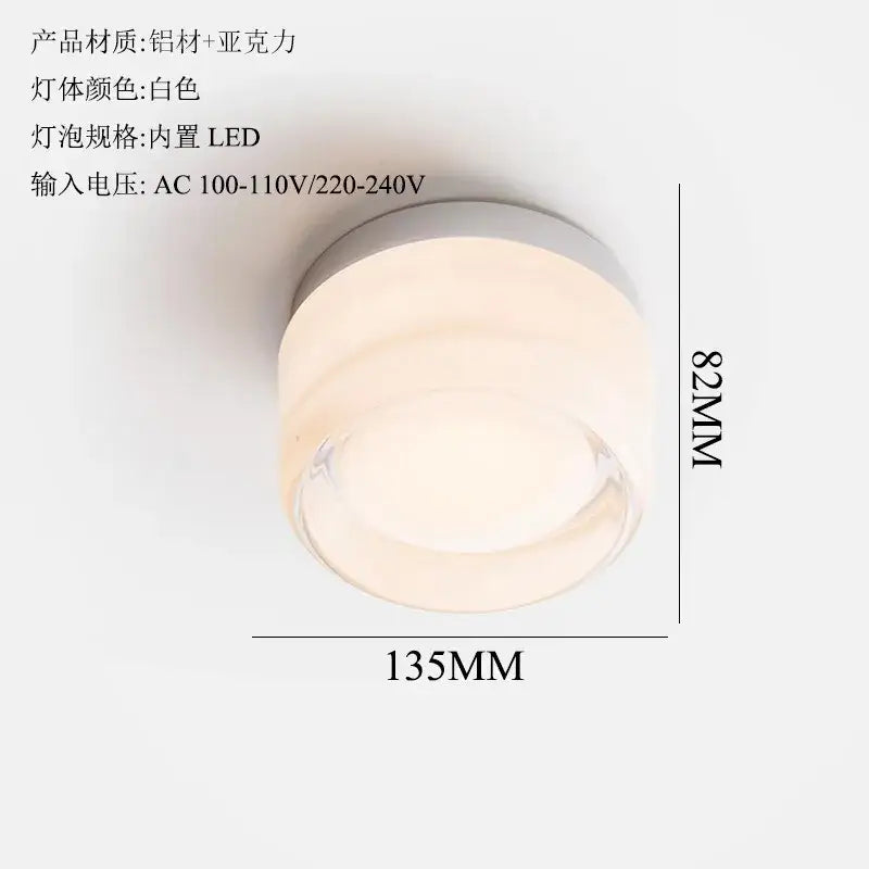 Modern translucent dimple potato chip wall lamp bedroom glass light
