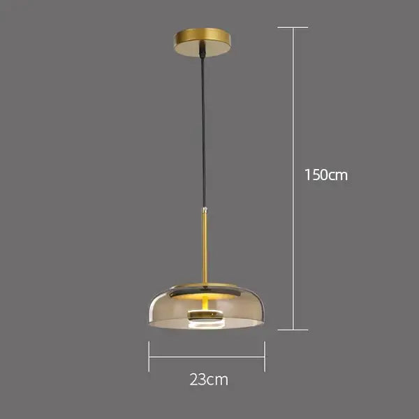 Modern tricolor glass pendant light dining room hanging lamp