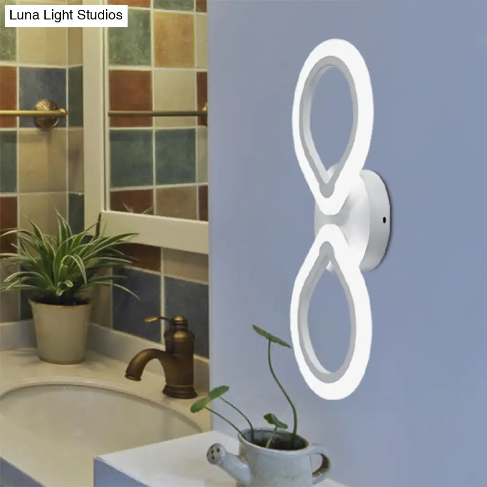 DecorBites™ Modern Waterdrop Acrylic Wall Sconce Light - Simple Design with White LED, 1/2 Lights - Elegant Wall Lighting Fixture