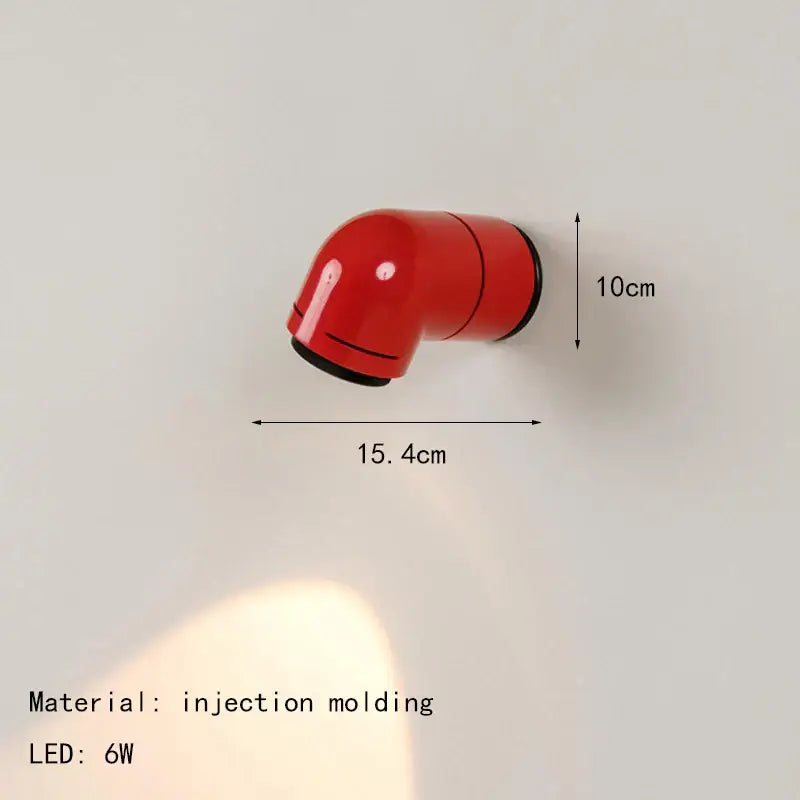 Modern white & black led wall light bedroom sconce