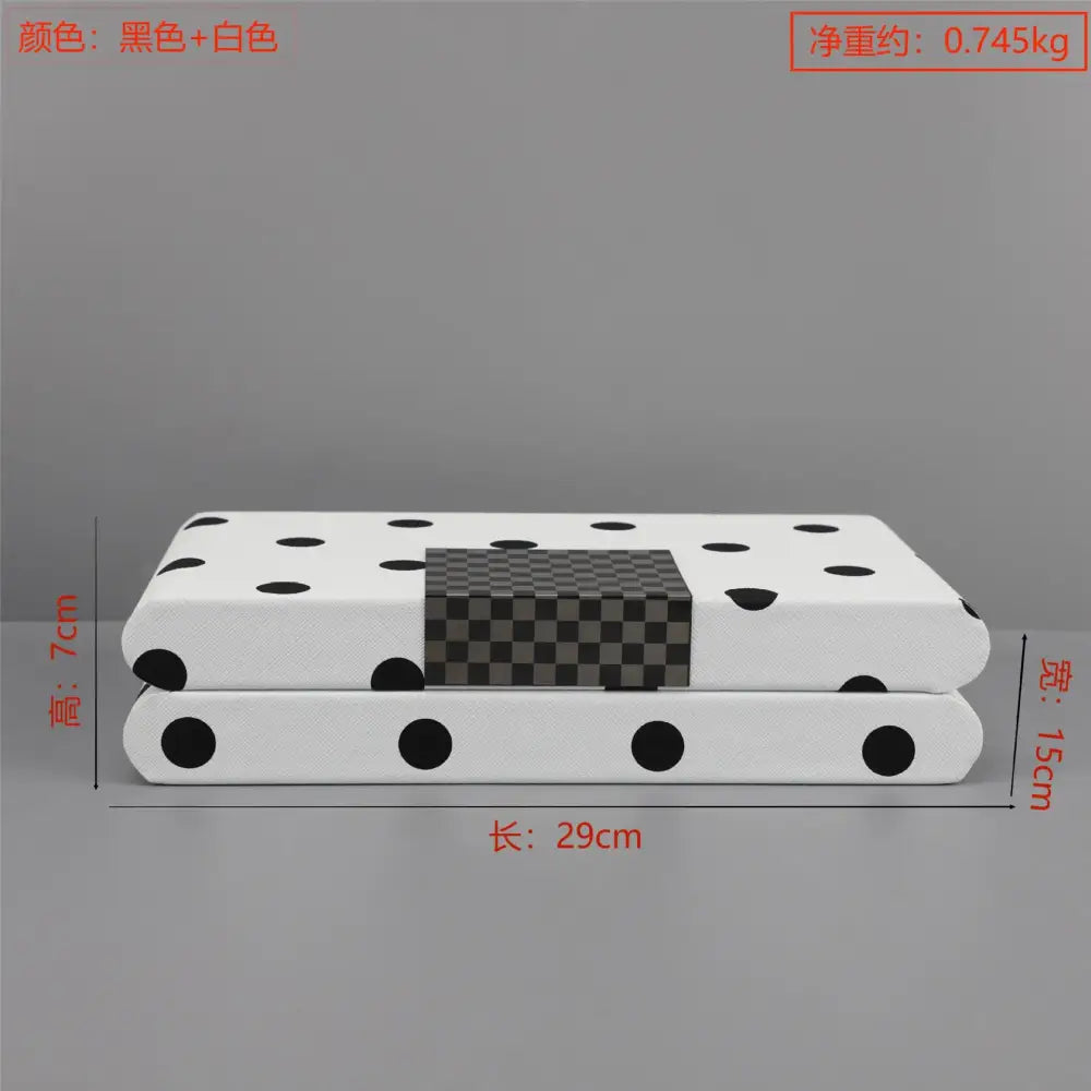 Modern white & black polka dot leather storage box bedroom organizer