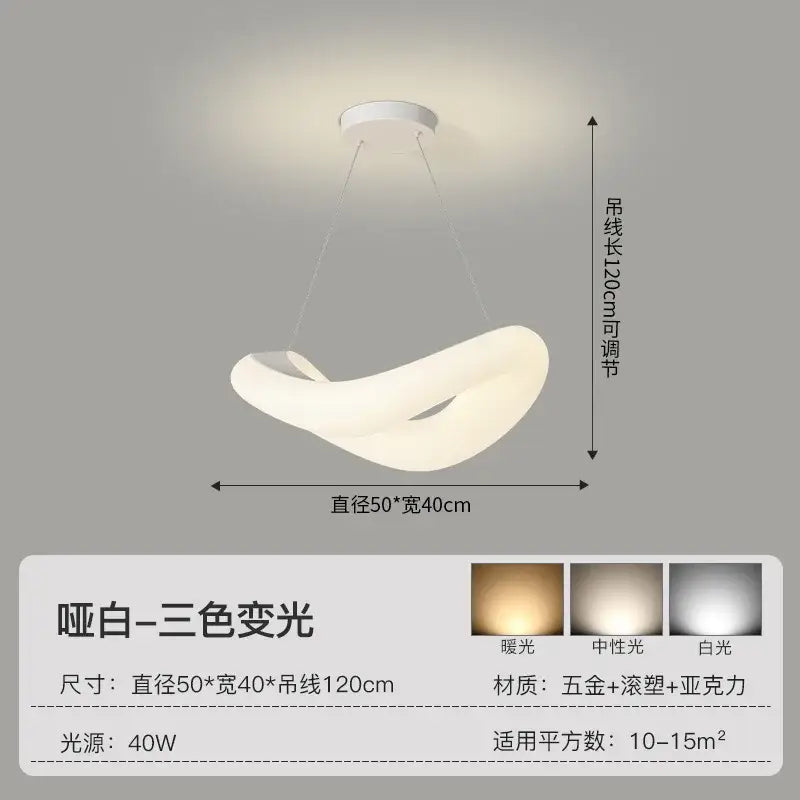 Modern white bubble led chandelier for living room pendant light