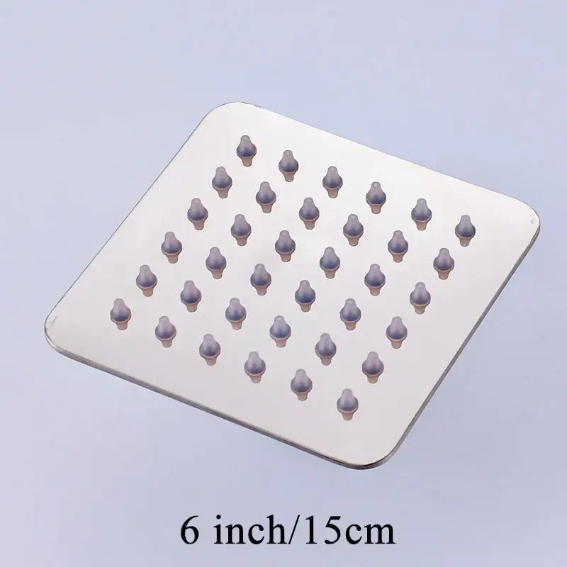 Modern white chrome square rainfall shower head bathroom fixture