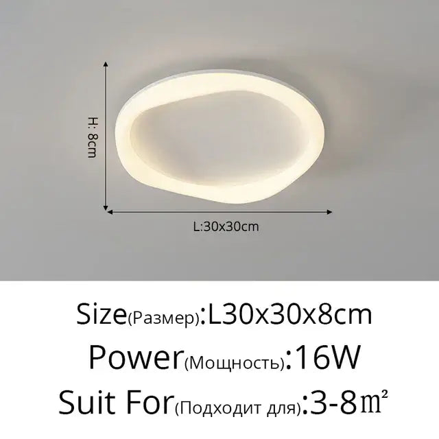Modern white cloud ceiling light bedroom soft glow illumination