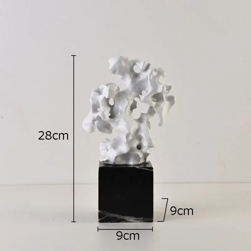 Modern white coral creative resin sculpture living room decor
