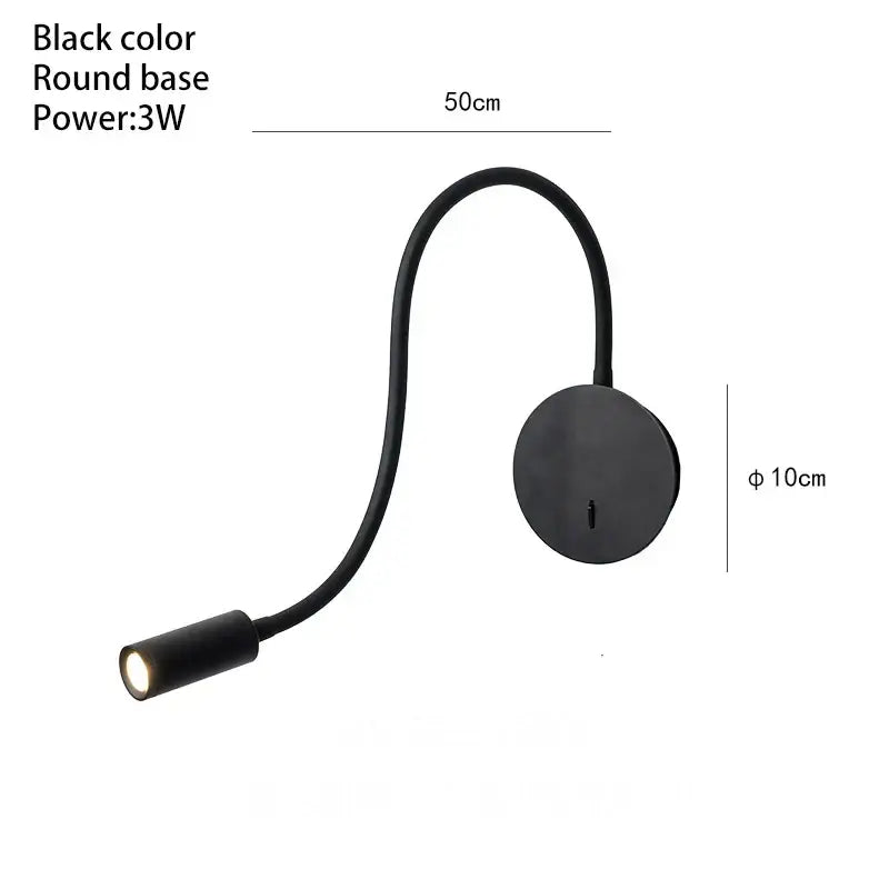 Modern white flexible led wall spot light bedroom reading lamp