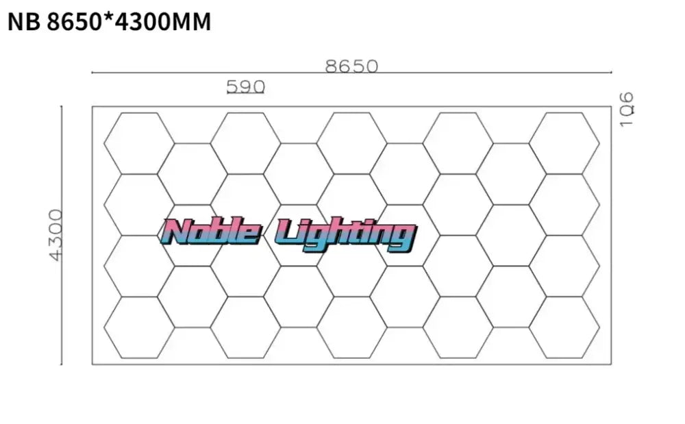 Modern white hexagon ceiling light garage honeycomb design