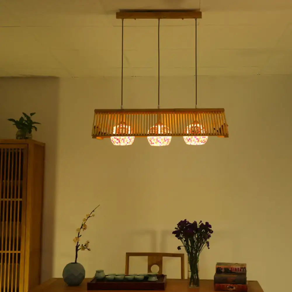 Modern wood pendant light bird feeder garden & patio decor