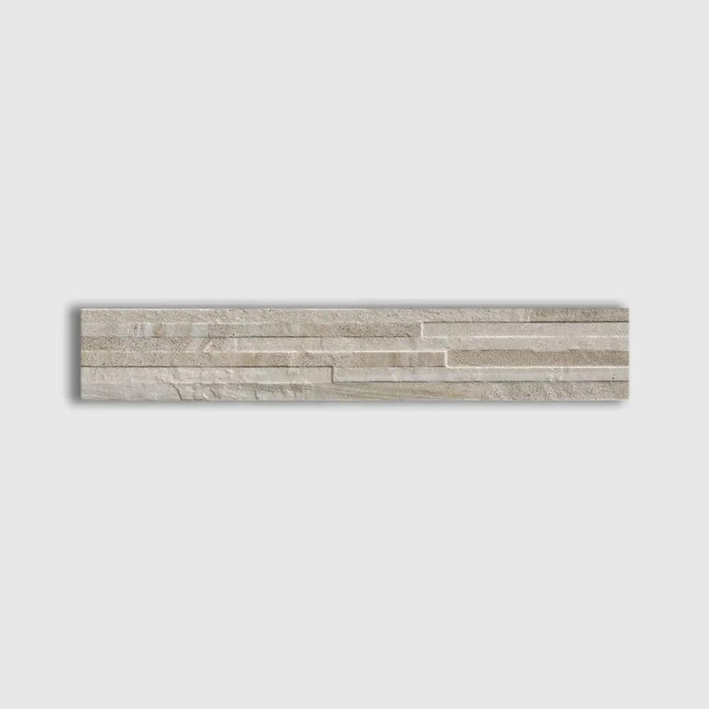 Montenapoleone Glazed Brick Stone Look Porcelain Decorative 4x24