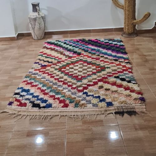 DecorBites™ Moroccan Handmade Beni Ouarain Rug 1.5m x 1m