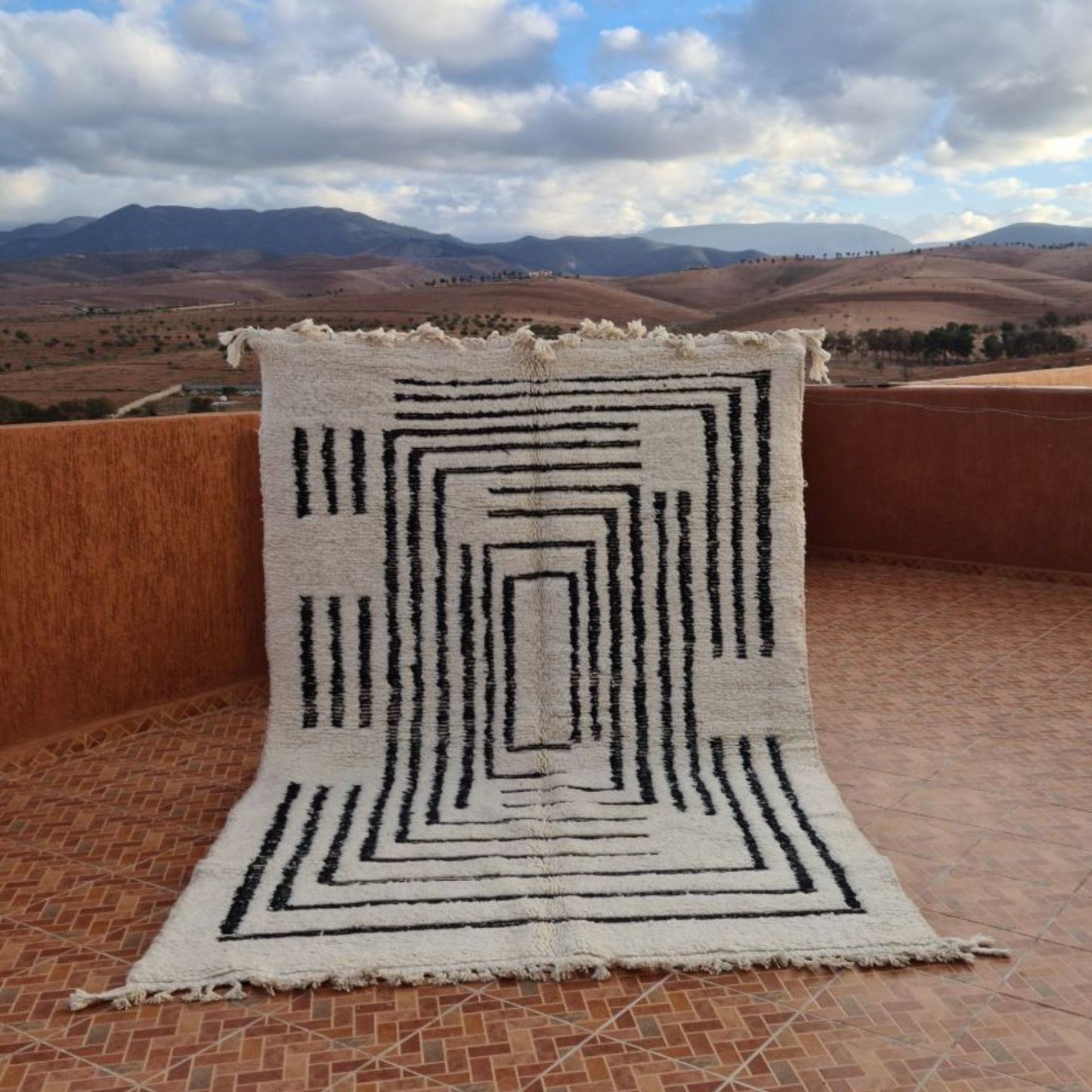 DecorBites™ Moroccan Handmade Beni Ouarain rug 3m X 2m