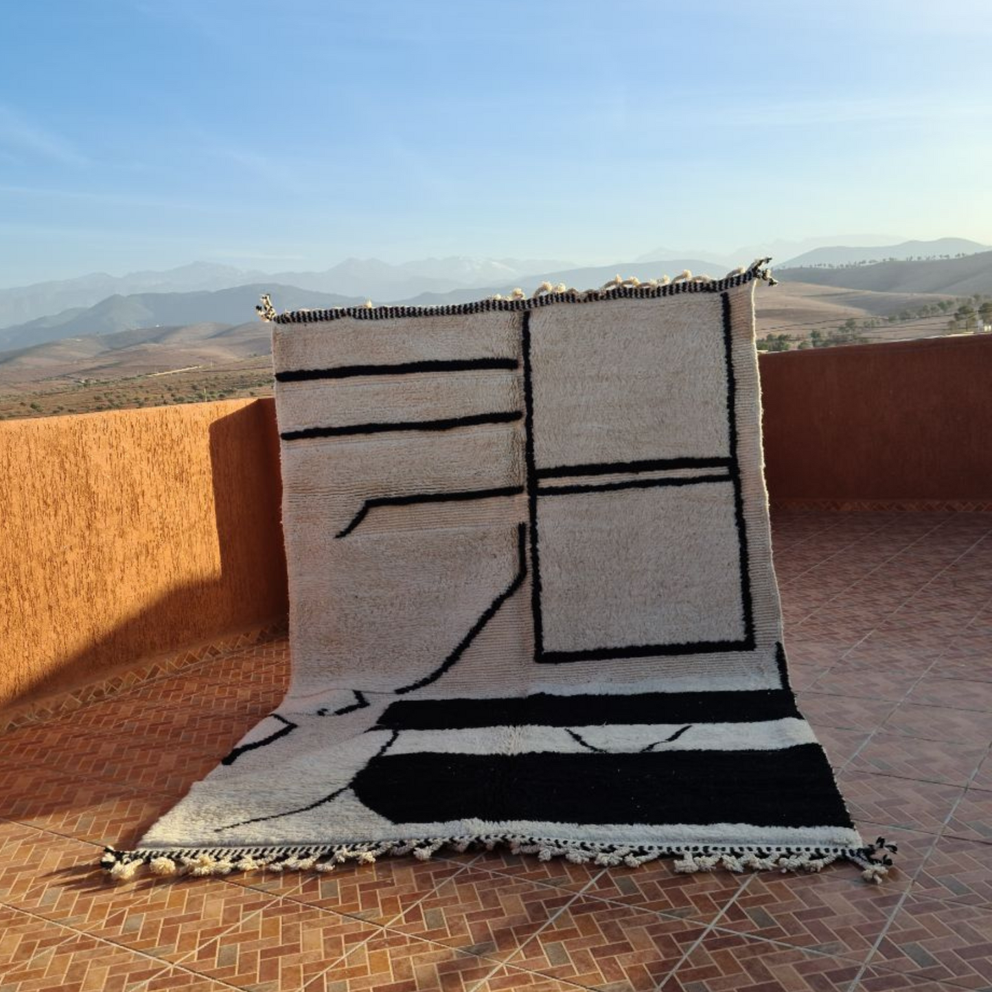DecorBites™ Moroccan Handmade Beni Ouarain Rug 3m X 2m