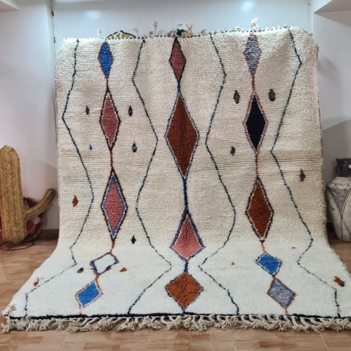 DecorBites™ Moroccan Handmade Beni Ouarain Rug 3m x 2m