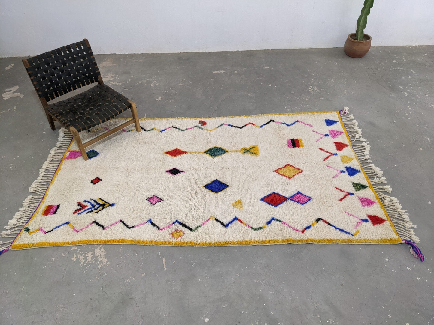DecorBites™ Moroccan Handmade Traditional Azilal Rug 260 X 148 Cm
